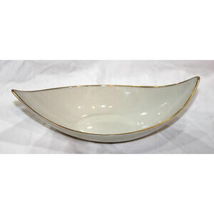 Genuine ©1960s Vintage Lenox Collectible Porcelain Venetian Elongated Bowl 24k